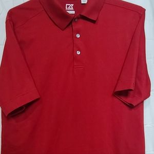 Cutter & buck lg red men polo